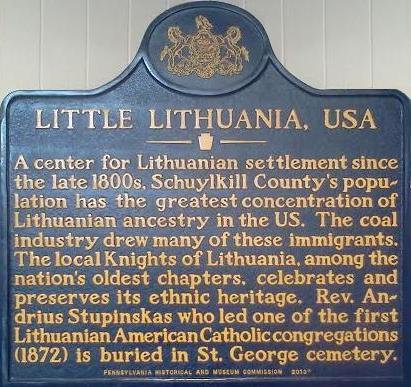 The Little Lithuania Historical Marker